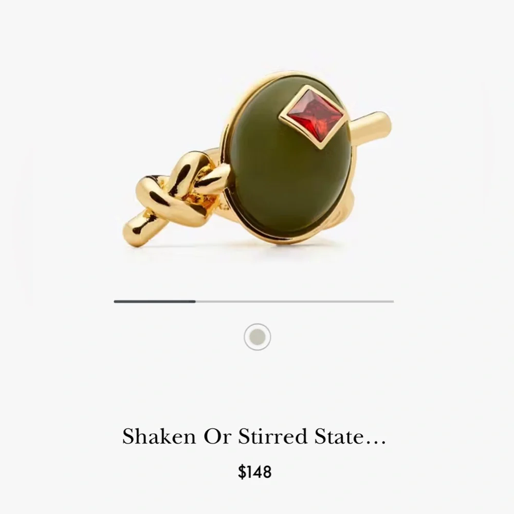 $148‎ Kate Spade Shaken Or Stirred Statement Ring, Size 6 NWT